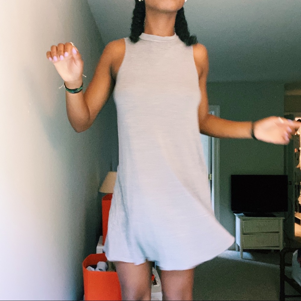 grey mini dress